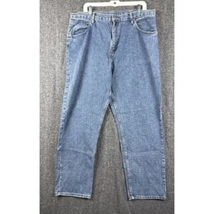 Wrangler Jeans Men's Size 38x32 Medium Wash 97601VR Straight Blue Denim